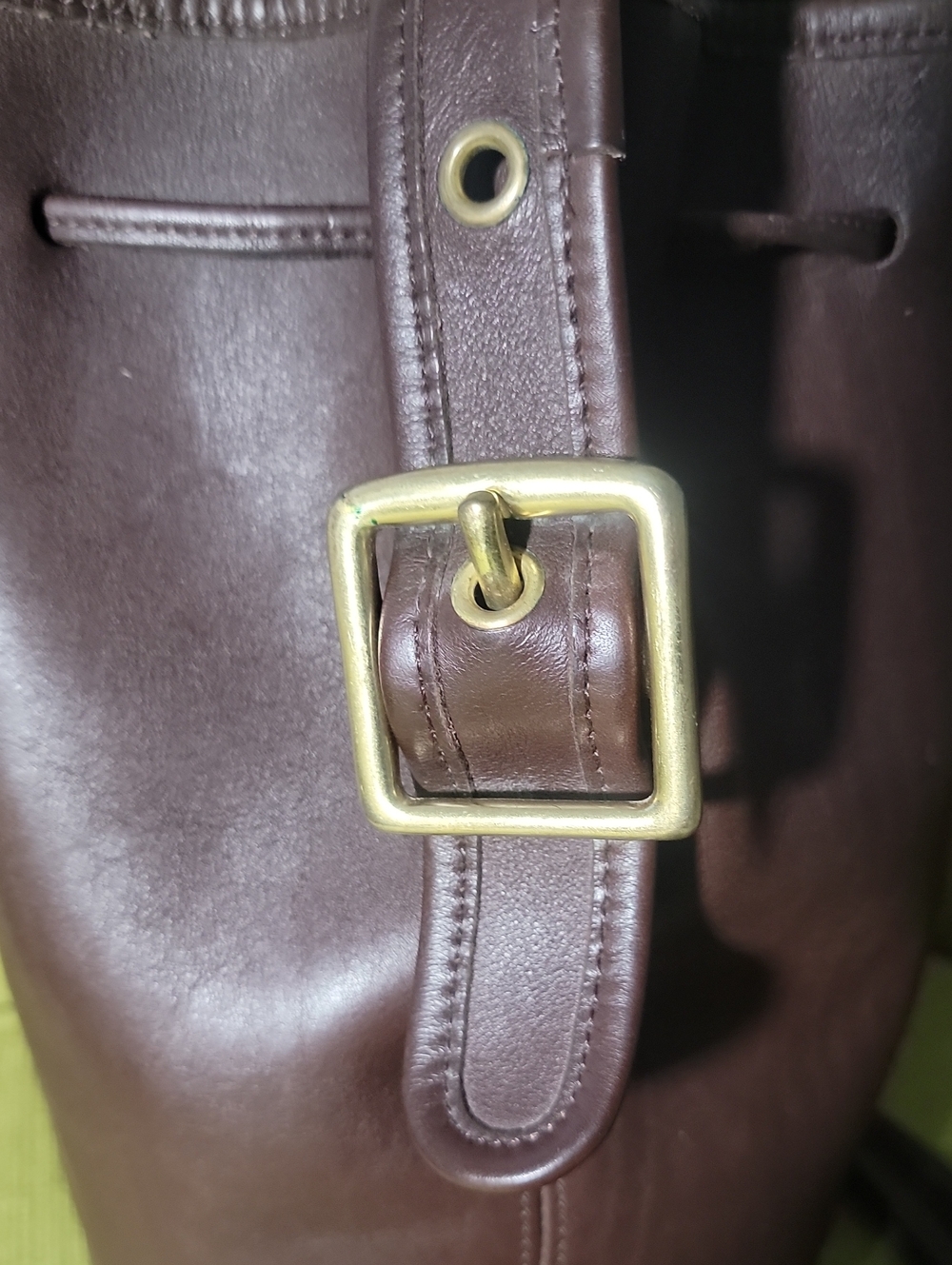 Vintage Coach Brown Leather Drawstring Bucket Bag - Picture 6 of 16